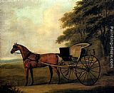 A Horse And Carriage In A Landscape